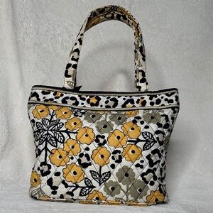 Vera Bradley Go Wild Zippered Small Quilted Tote Floral Designer Cotton GUC